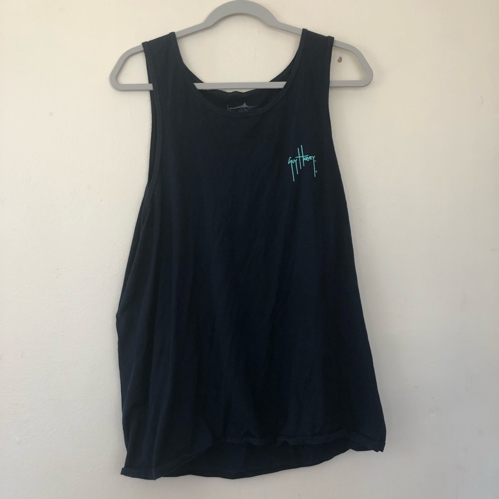 Guy Harvey navy blue tank top